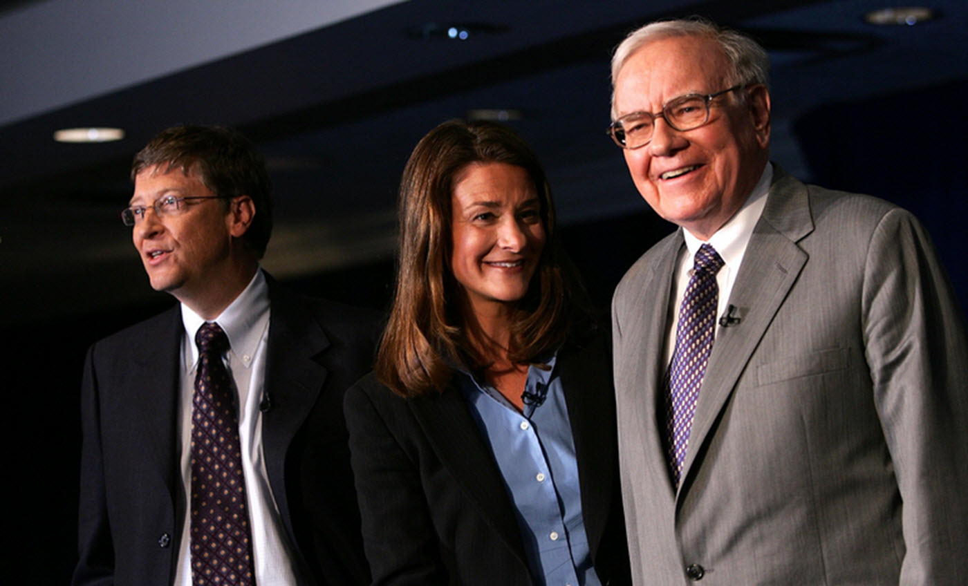 Bill and Melinda Gates Warren Buffet.